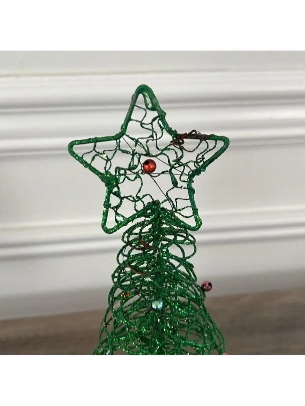 Pier 1 Imports Glitter Wire Star Christmas Tree 10 Inch Set Of 3